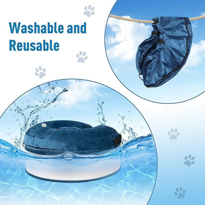Inflatable Dog Cone, Soft Dog Cone Collar After Surgery for Alternative with Enhanced Anti-Licking Guard Shield Adjustable Detachable Cone Collar, Elizabethan Collar (XL, Blue)