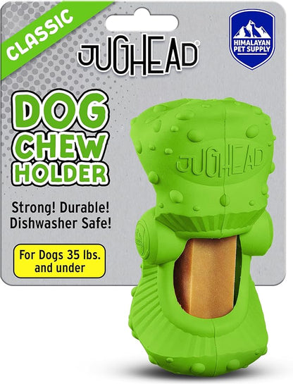 Himalayan Jughead Classic Dog Chew Holder - Holds Chews & Treats for Dogs, Slows Down Fast Chewers for Long Lasting Chews - Pair with Jughead Classic Insert, and Veggie Treats Like Carrots & Celery