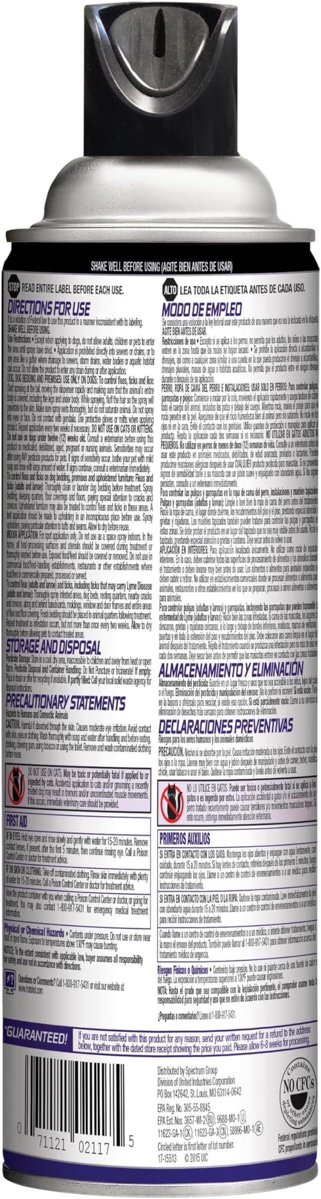 Hot Shot Flea, Tick & Lice Killer with Odor Neutralizer (Aerosol) 14 Oz (1 pack)