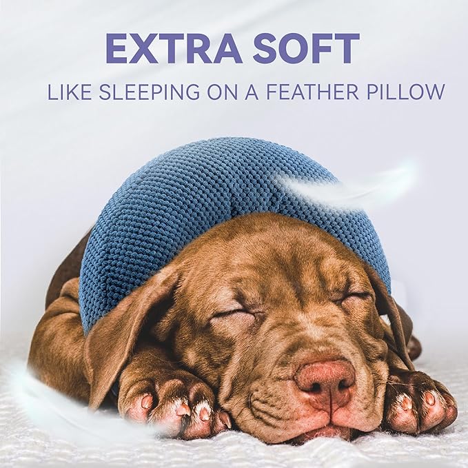 Loflaze Inflatable Dog Cone Collar - Dog Neck Donut Cone Collar Alternative After Surgery - Soft Cone for Large Medium Small Dogs Cats - Alternative Recovery E Collar (Blue, L)