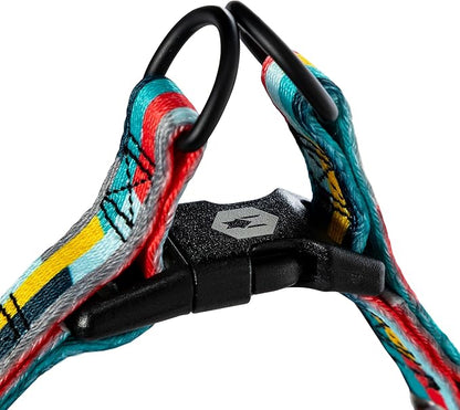 Wolfgang Heavy Duty Adjustable Dog Harness, Pull-Tested for Walking & Training, Mixtape Print, Medium