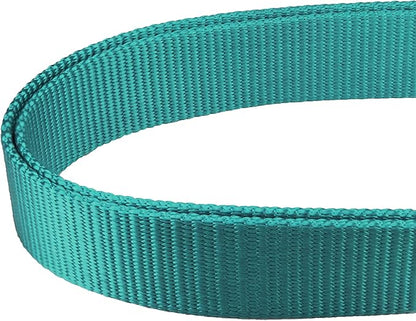Mikivery Martingale Dog Collar Nylon Adjustable and Safety Training Colourful Comfortable Metal Buckle Pet Collars for Small Medium and Large Dogs(Teal,L)