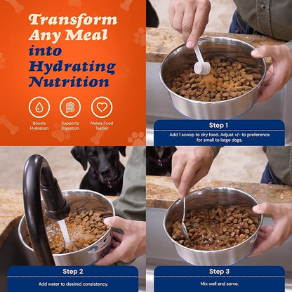 CLEAR CONSCIENCE PET® Barkinara™ SuperGravy® Natural Dog Food Gravy Topper, Hydration Broth Mix, Gluten and Grain Free Kibble Seasoning Powder Topper for Picky Eaters (4.5 oz. (30 Scoop))