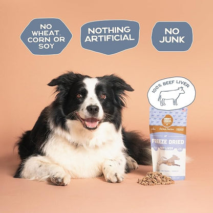 Smart Cookie Freeze Dried Beef Liver Bites - Single Ingredient Freeze Dried Beef Liver Dog Treats for Low Calorie Training Treats for Dogs or Dog Food Topper - Made in USA - 2oz Bag, 3 Pack