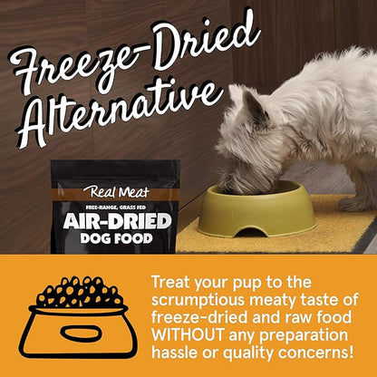 TRMC Real Meat Air Dried Dog Food w/Real Venison - 8lbs of USA-Crafted Grain-Free Real Meat Dog Food Sourced from Free-Range, Grass-Fed Venison - All Natural, High Protein