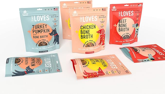 Farmland Traditions Tiny Loves Jerky Trainer Treats for Dogs w/Bone Broth (Beef, 12 oz.)
