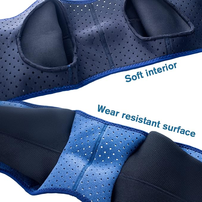 Coodeo Dog Recovery Sleeves, Cone Collar Alternative, Abrasion Resistant Dog Recovery Suit, Washable 2.5mm Thick and Waterproof, Pet Wounds Prevent Licking, Biting (Blue, L)