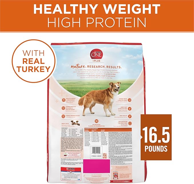 Purina ONE Plus Healthy Weight High-Protein Dog Food Dry Formula - 31.1 lb. Bag