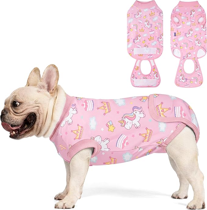 cyeollo Recovery Suit for Dogs Surgery Suit Female Spay Soft Pet Onesie Bodysuit After Sugery Male Dog Neuter Pet Clothes Small Dogs Surgical Recovery Shirt, Unicorn XS