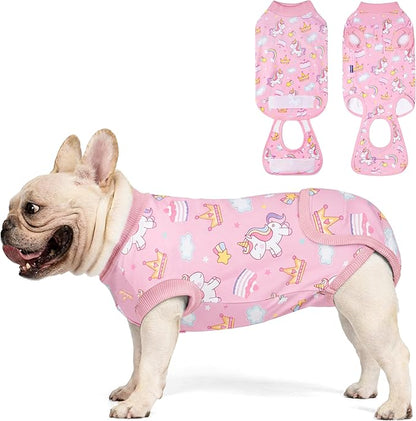 cyeollo Recovery Suit for Dogs Surgery Suit Female Spay Soft Pet Onesie Bodysuit After Sugery Male Dog Neuter Pet Clothes Small Dogs Surgical Recovery Shirt, Unicorn XS