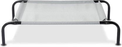 Amazon Basics Cooling Breathable Elevated Dog Bed with Metal Frame for Small Dogs, 36" x 22" x 7.5", Grey