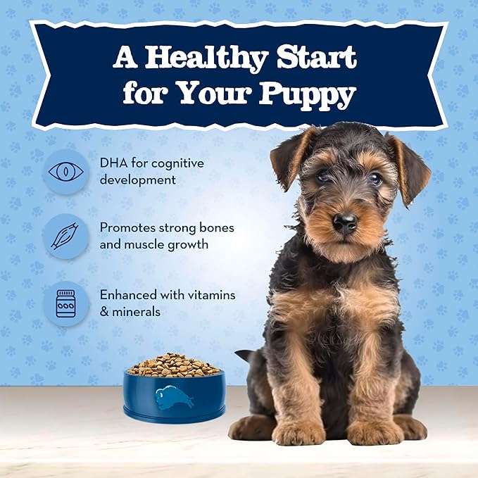 Blue Buffalo Baby Blue Natural Dry Food for Puppies, Healthy Growth Formula with DHA, Savory Chicken Recipe, 24-lb Bag