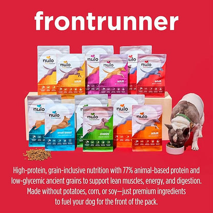 Nulo Frontrunner Dry Dog Food Small Breed - High-Protein Turkey, Whitefish & Quinoa Recipe, Natural Puppy & Adult Dog Food, Small Sized Kibble with Probiotics, Taurine, Omega 3, 14lb Bag