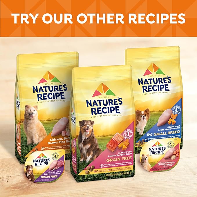 Nature's Recipe Grain Free Dry Dog Food, Chicken, Sweet Potato & Pumpkin Recipe, 12 lb. Bag
