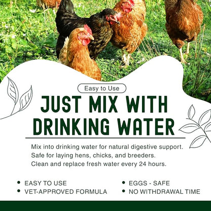 Chicken Dewormer for Poultry & More, Fenbendazole Broad Spectrum All-Worm Formula – Suitable for Tapeworms, Roundworms & Hookworms – Safe for Laying Hens, 50 mL