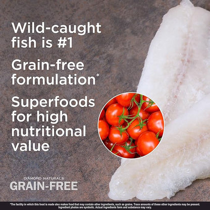 Diamond Naturals Grain Free Real Meat Recipe Premium Dry Dog Food With Real Fish 14Lb