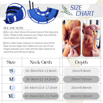 Dora Bridal Dog Cone Collar for Small Dogs After Surgery, Soft Comfy Recovery Pet Cone Alternative, Adjustable Elizabethan Collar for Dogs to Stop Licking, Blue, S
