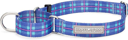 Lucky Love Dog Martingale Dog Collar - Adjustable, No-Slip, Durable, & Soft Webbing Collar for Male and Female Dogs Ideal for Training & Walking - Scotty, Small