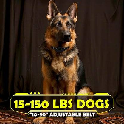 PATPET Dog Training Collar, 1.2 Mile Range 101 Training Levels Dog Shock Collar with Remote Control (15-150 lbs), Waterproof 100% Safe E Collar for Large Breed for Dogs Black with Bright Green