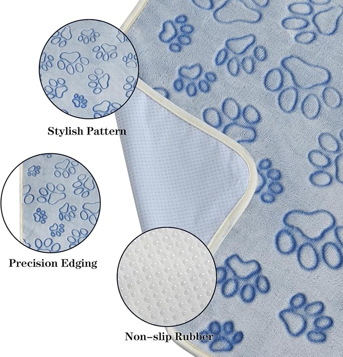 Qeils Reusable Puppy Pads, 2 Pack Washable Pee Pads for Dogs, Non Slip Wee Wee pad, Absorbent and Leakproof Training Mats for Potty, Crate, Playpen, Bed, Sofa, 23"x 36"
