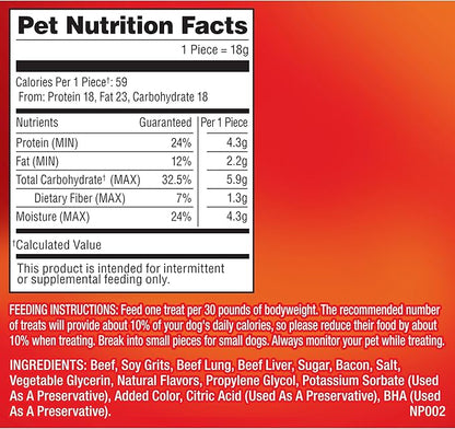 Pup-Peroni Dog Treats, Original Bacon Flavor, 22.5 Ounce, Made with Real Bacon (Pack of 2)