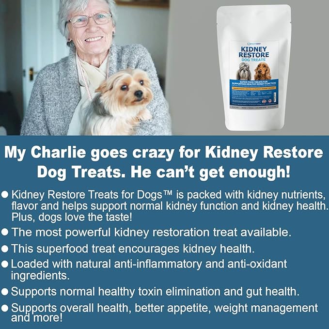 Kidney Restore Dog Treats with Hard Copy Special Report Kidney Support Chew Biscuit Cleanse Renal Canine Cookie for Kidneys