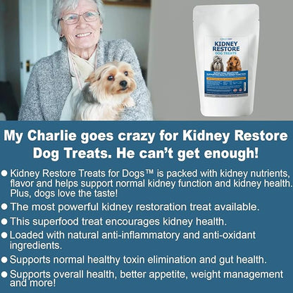 Kidney Restore Dog Treats with Hard Copy Special Report Kidney Support Chew Biscuit Cleanse Renal Canine Cookie for Kidneys