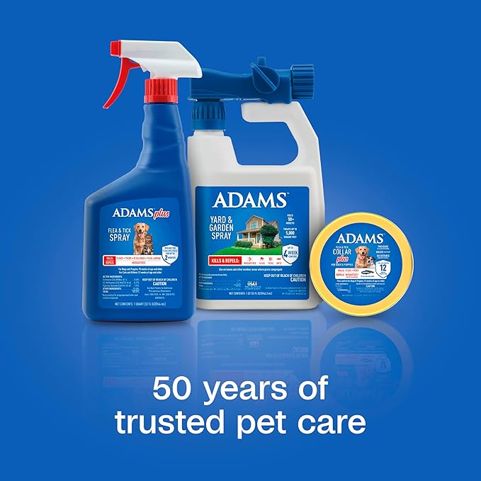 ADAMS Plus Flea & Tick Dog and Cat Spray, Kills Fleas & Ticks, Repels Mosquitoes, Prevents Flea Infestations for up to 2 Months, Flea Treatment for Dogs, Cats, Puppies, & Kittens, 32 Fl oz
