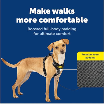 PetSafe Easy Walk Comfort No-Pull Dog Harness - Better Walk Training Harness - Full Body Padded Design - Durable Fabric - 5 Point Adjustable Fit - Everyday Leash Training - Black - X-Small