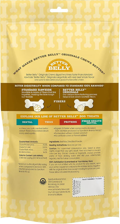 Better Belly Highly Digestible Rawhide Large Roll ChewS