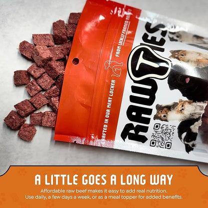 Premium Freeze-Dried Raw Beef Patties for Dogs – 100% USA-Sourced Raw Meat Dog Food – Grain-Free, No Fillers, High Protein Nutrition for Small & Large Breeds, 4 Pack