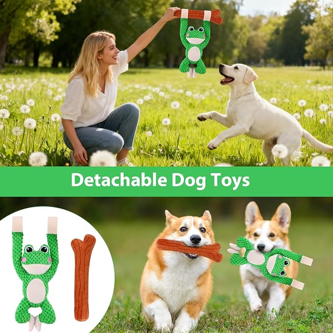 Squeaky Dog Toys, Tug of War Dog Toy for Dogs, Plush Puppy Toys, Interactive Dog Toys for Small, Middle, and Big Dogs