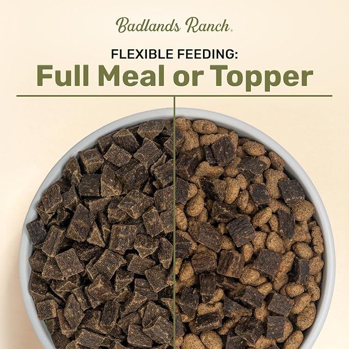 BADLANDS RANCH by Katherine Heigl – Superfood Complete Air-Dried Beef & Bison Dog Food – High Protein with Superfoods for Daily Wellness & Consistent Nutrition – 24 oz