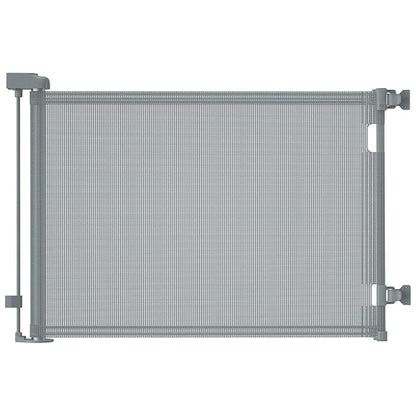 Retractable Baby Gates, Mesh Dog Gate for Doorways, 33.6" Tall, Expands to 71" Wide,Pet Safety Essential Fit for Baseboards, Wide Toddlers Gates for Hallways, Indoor & Outdoor,Grey