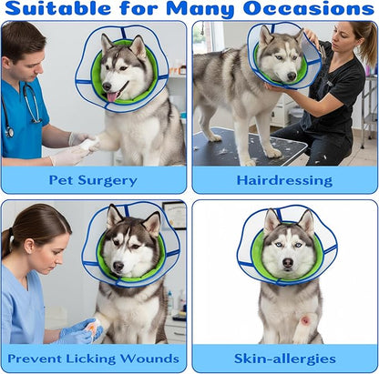 Soft Dog Cone Collar - Adjustable Recovery Padding Cone for Small Dogs After Surgery to Stop Licking, Breathable Lightweight Elizabethan Protective Neck Collar for Pet Cat Puppy (XL)