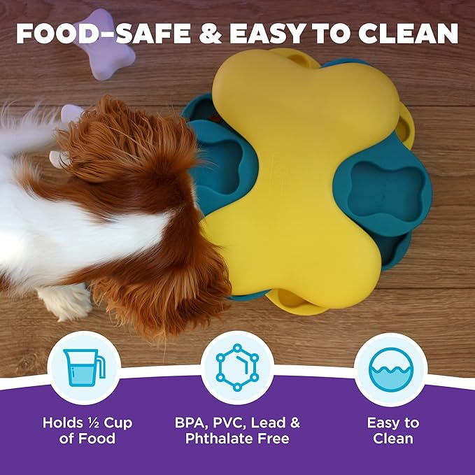 Outward Hound by Nina Ottosson Dog Tornado – Interactive Treat Puzzle Enrichment Toy, 3 Spinning Layers, Level 2 Intermediate