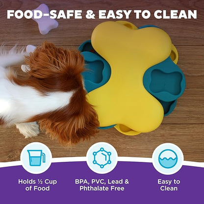 Outward Hound by Nina Ottosson Dog Tornado – Interactive Treat Puzzle Enrichment Toy, 3 Spinning Layers, Level 2 Intermediate