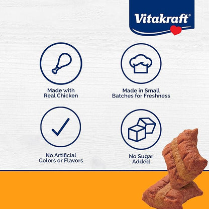 Vitakraft Meaty Morsels Dog Treat, Chicken Recipe with Beef & Carrots, Value-Pack, 4 Count