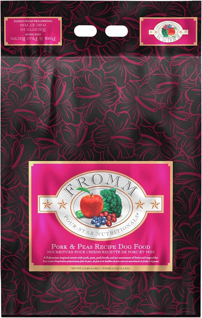 Fromm Four-Star Nutritionals Pork & Peas Dog Food - Premium Dry Dog Food - Pork Recipe - 12 lb