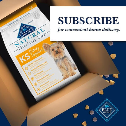 Blue Buffalo Natural Veterinary Diet KS Kidney Support Dry Dog Food, Chicken 6-lb Bag