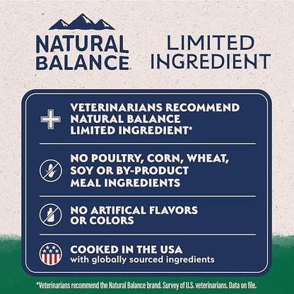 Natural Balance Limited Ingredient Small-Breed Adult Dry Dog Food with Healthy Grains, Lamb & Brown Rice Recipe, 4 Pound (Pack of 1)