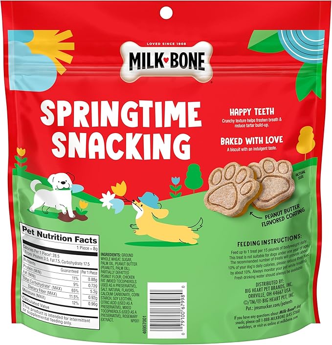 Milk-Bone Dipped Muddy Paws Dog Biscuits, 10 Oz. Bag (Pack of 2)