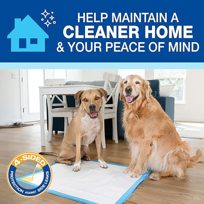 Four Paws Wee-Wee Superior Performance Unscented Extra-Large Pee Pads for Dogs & Puppies, Quilted Leak-Proof Dog Housebreaking Potty Training Floor Protection, 28" x 34", 14 Count