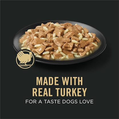 Purina Pro Plan Weight Management Wet Dog Food Turkey and Rice Entree in Gravy - 13 oz. Cans,(Pack of 24)