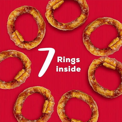Country Kitchen Rawhide Free Beef Rings Dog Chews, Made with Real Beef, Highly Digestible, Gluten Free, 7 Count