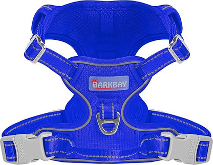 BARKBAY Dog Harness No Pull Mesh for Small Dogs - Adjustable, Reflective, Comfortable, No Choke, Heavy-Duty - Perfect for Outdoor Training, Walking, and Hiking-Strong&Durable- XS & Sapphire Blue Mesh