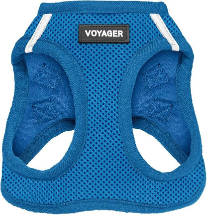 Best Pet Supplies Voyager Step-in Air Harness - All Weather Mesh, Reflective, No Pull Harness for Dogs, Cats - Secure with Hook & Loop Fastener, Buckle, Double D-Rings - Royal Blue, M