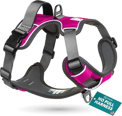 Embark Adventure No-Pull Small Dog Harness – Reflective Trim, Military-Grade Nylon, Front Clip with Gel-Lined Handle