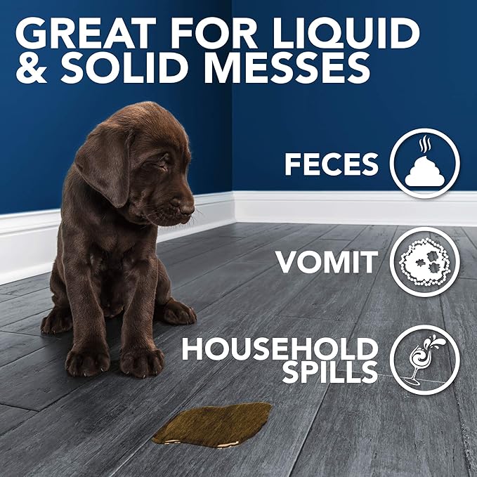 Simple Solution Abzorbitall Pet Mess Absorbent Towels, Pet Accident Cleaner for Dog Urine and Waste, Multi-Surface Cleaning Sheets, Puppy Supplies, Absorbent Towels, 12 x 17 Inches, 30 Count