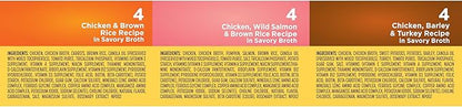 Nature's Recipe Chicken, Salmon and Turkey Recipes Variety Pack Wet Dog Food, 12-2.75 oz. Cups, 2 Count (Pack of 2)